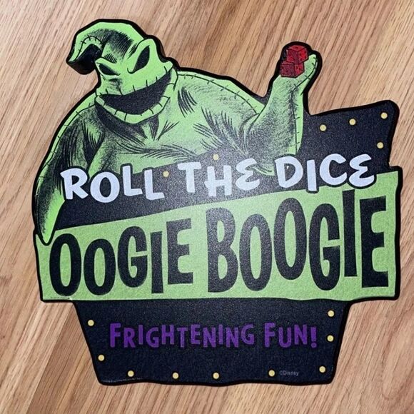 Disney Nightmare Before Christmas Oogie Boogie Wooden Sign - Picture 1 of 3